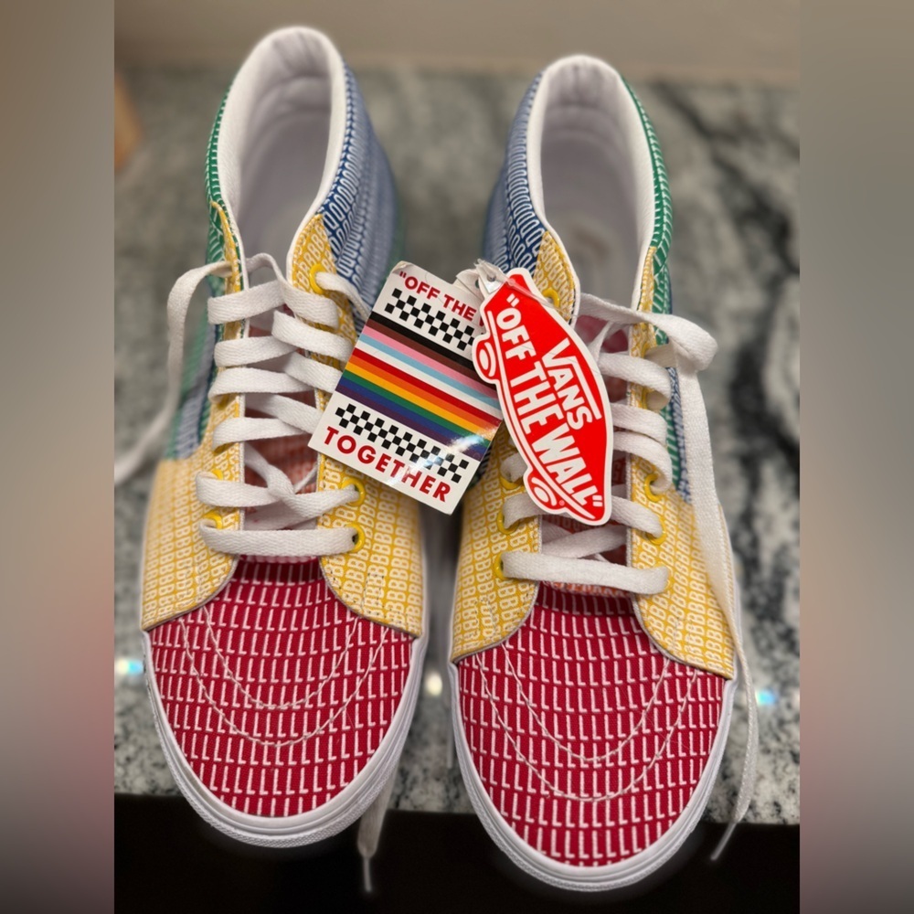 Vans Pride Sneakers - Red, Yellow, Blue, Green Rainbow Pride